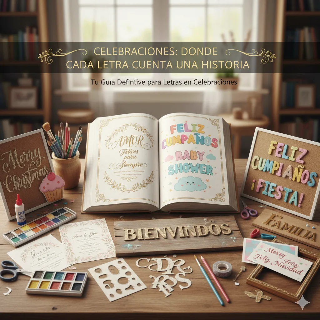 Letras decorativas para bodas, cumpleaños y eventos especiales.