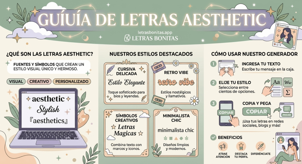 Letras Bonitas para Aesthetic