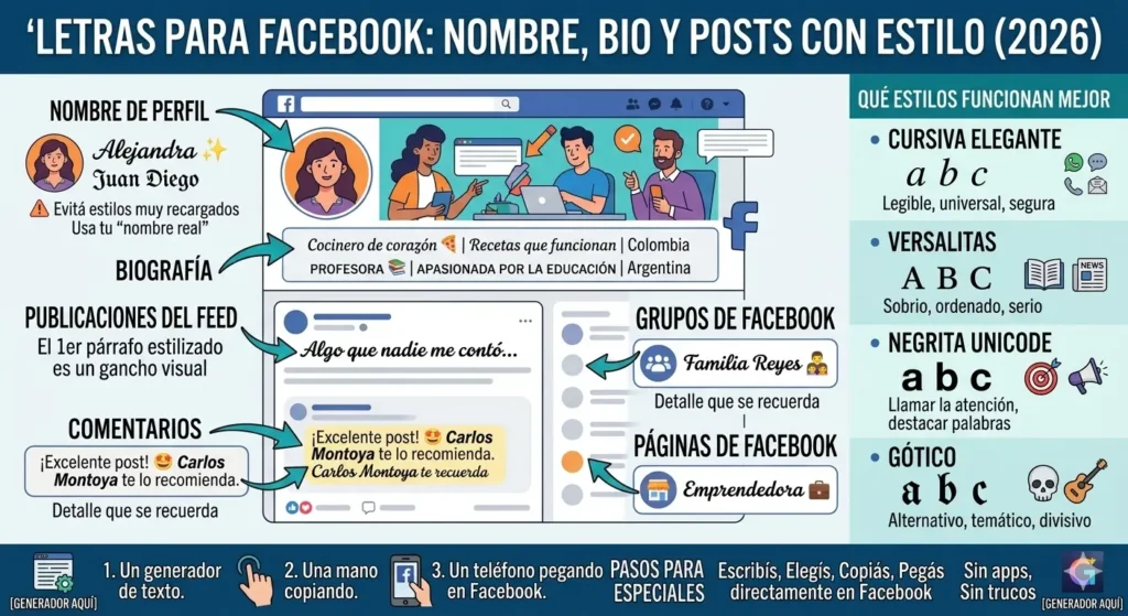 Letras Bonitas para Facebook