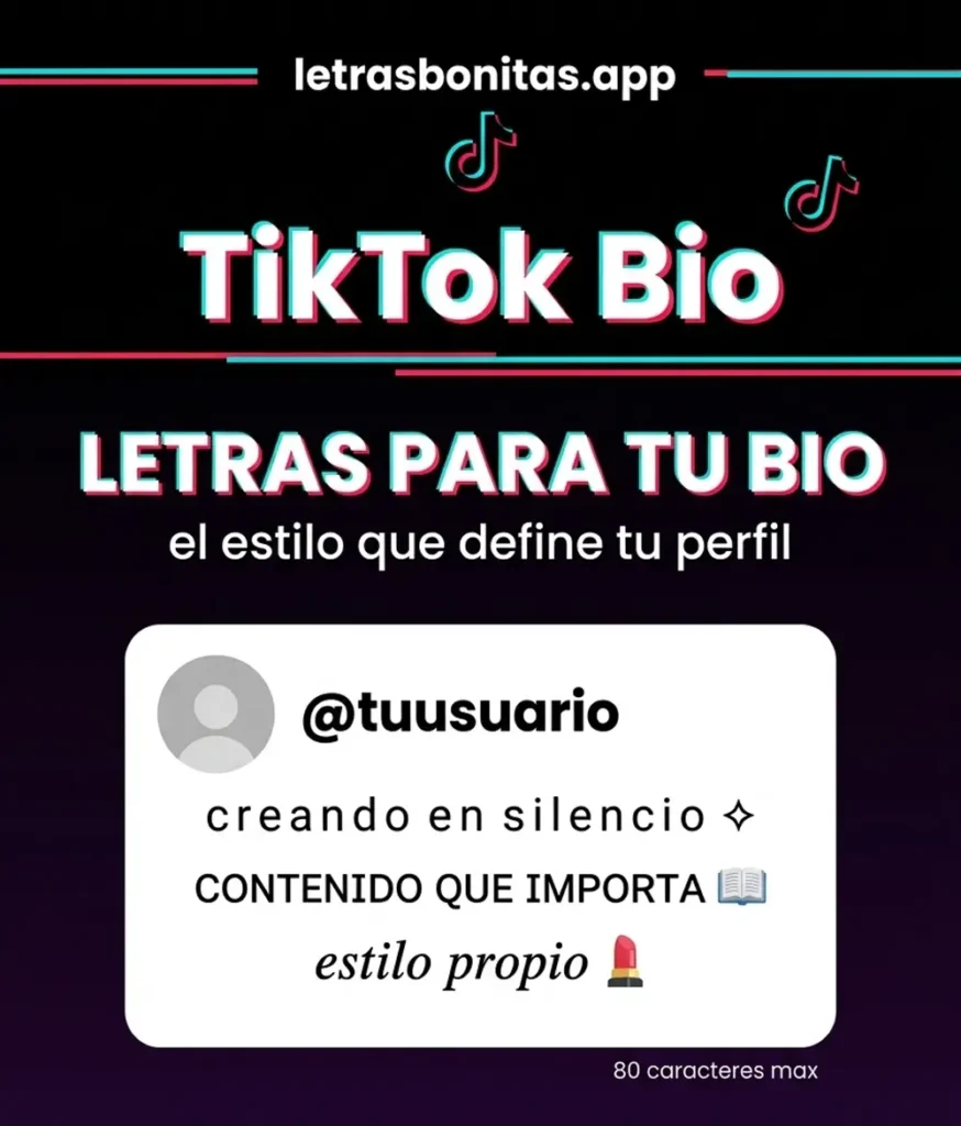 Letras Bonitas para TikTok