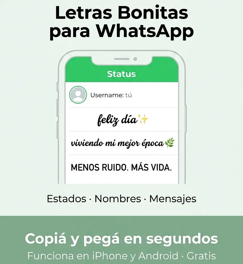 Letras Bonitas para WhatsApp